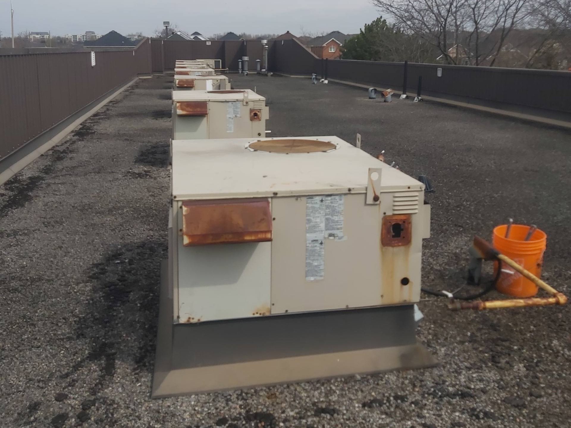 Commercial rooftop unit repair by Olu HVAC Mississauga