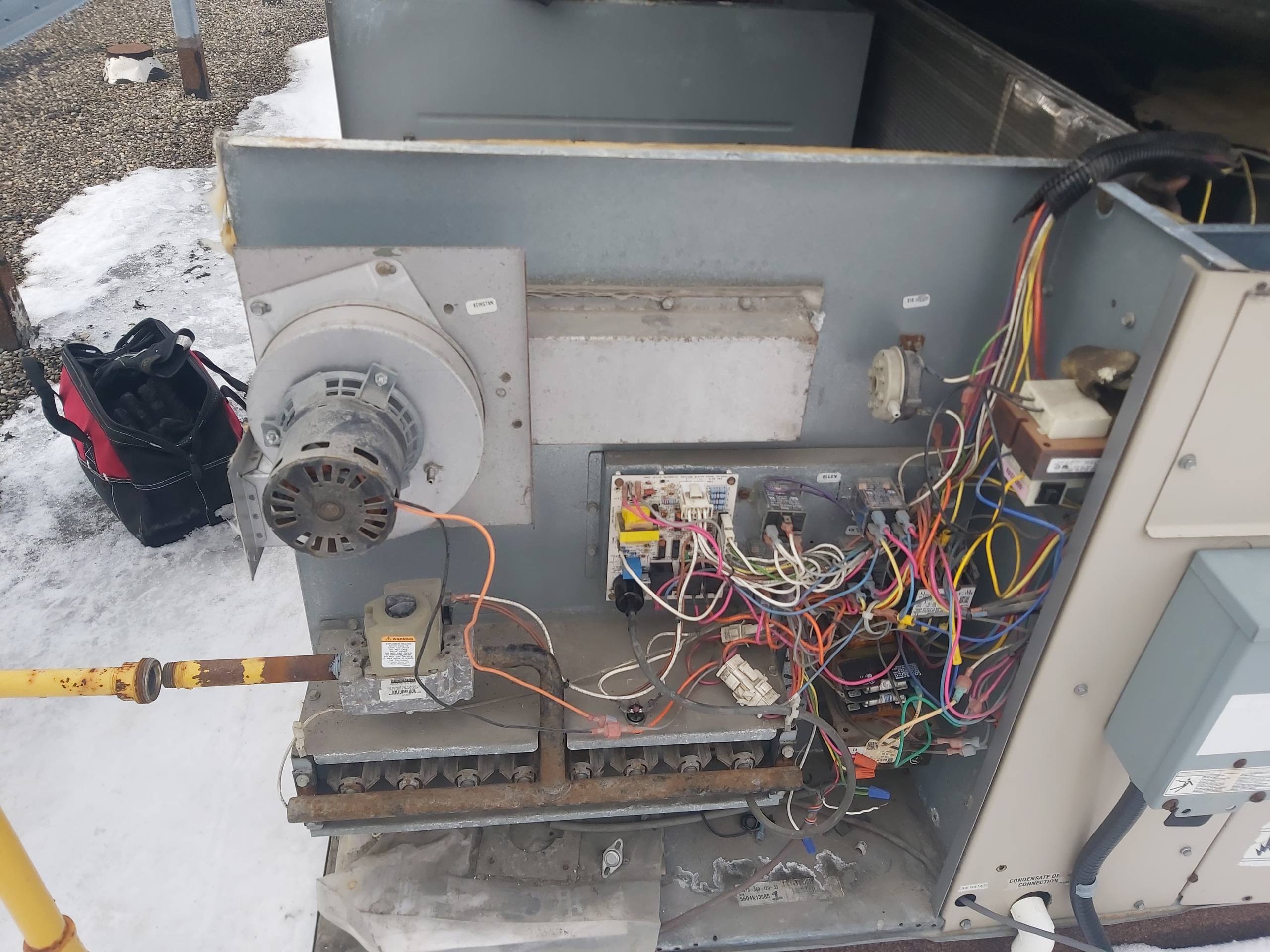 Rooftop unit electrical and mechanical diagnostics.