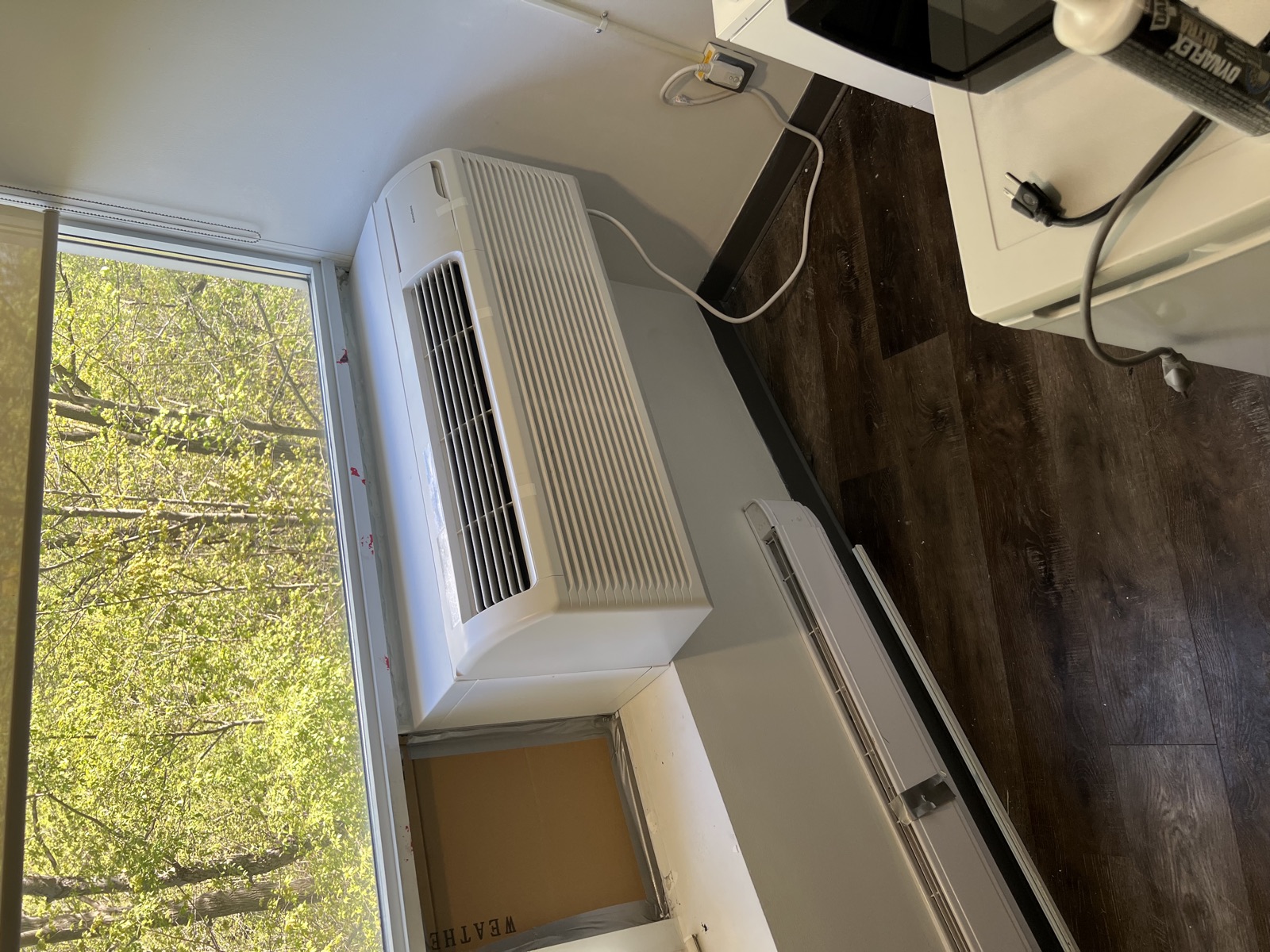 Central AC outdoor equipment installed for a Mississauga-area home.