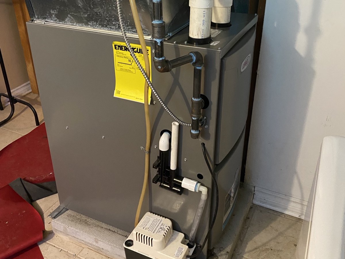Furnace burner and ignition-area service work.