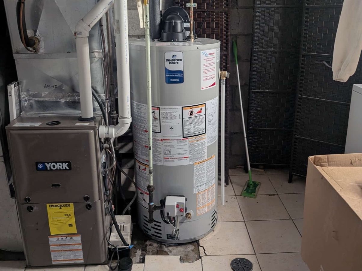 OLU HVAC technician on site for heating and cooling service.