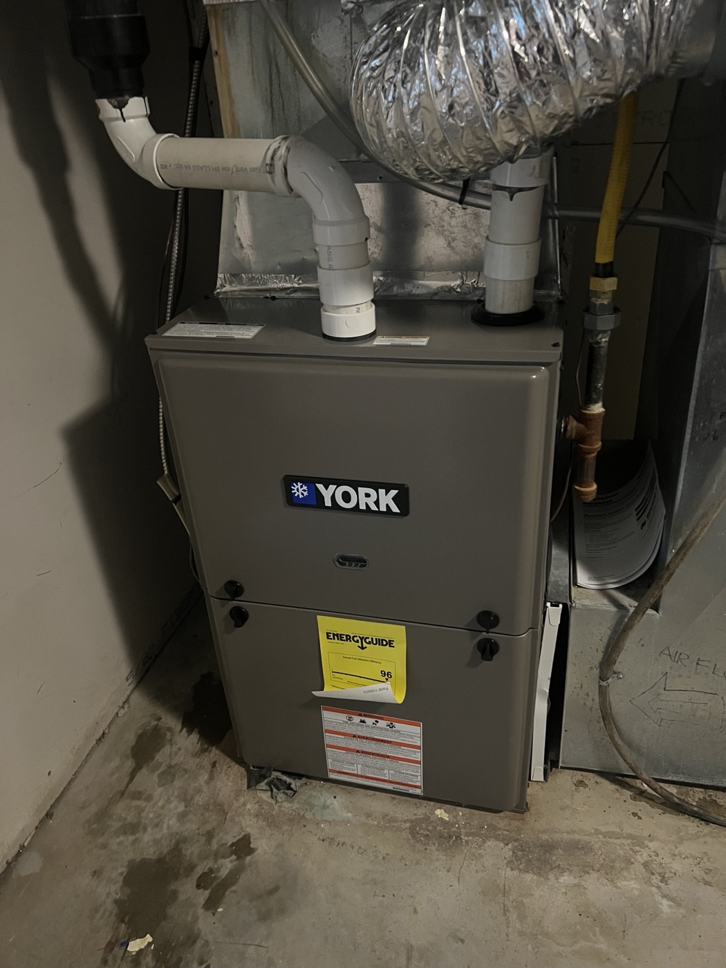 York 96% AFUE furnace install by Olu HVAC Inc.